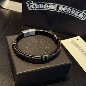 Chrome Hearts leather cord bracelet/bracelet